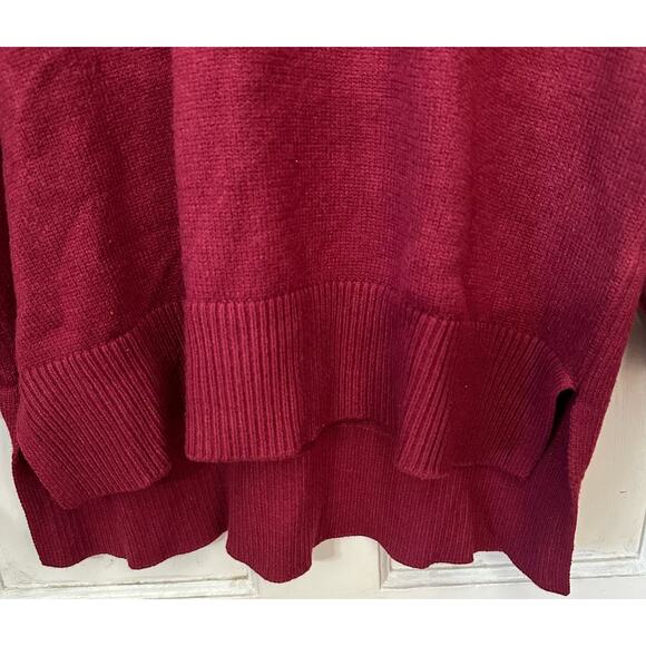 Philosophy Womens Tunic Sweater Plus Size 2X Dark Red Pullover Exposed Seams - Picture 4 of 6
